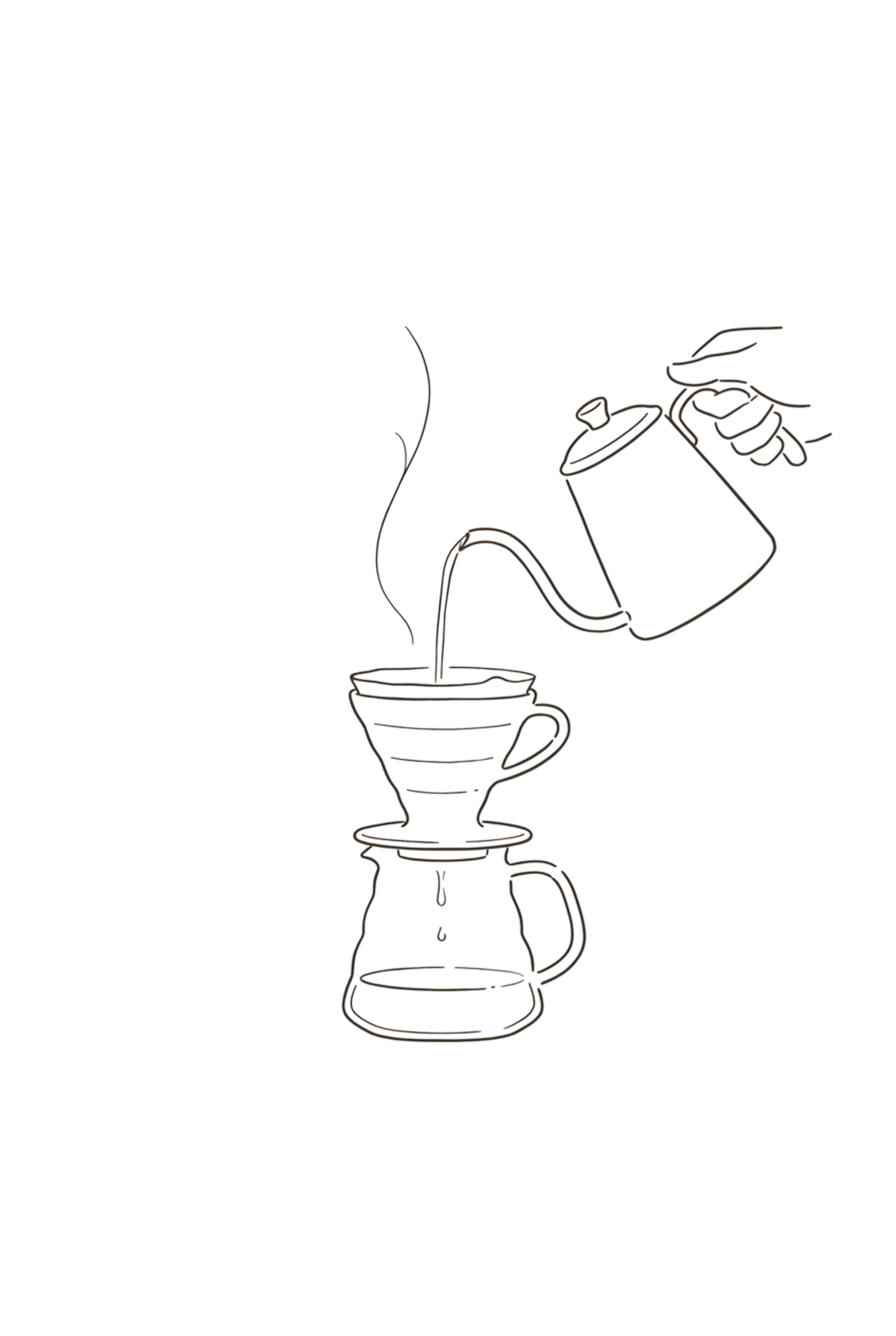 丁寧に淹れた一杯のコーヒー